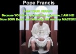 Actual photo of Pope Francis sitting on toilet